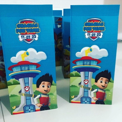 Kit Imprimible Caja Milk Golosinera Paw Patrol