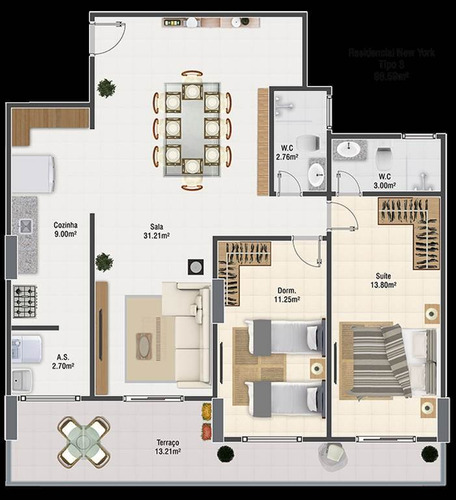 Imagem 5 de 9 de Apartamento - Venda - Caiçara - Praia Grande - Lit73