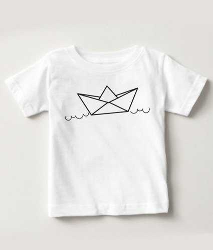 Playera Para Nino Divertida Barquito De Papel Origami