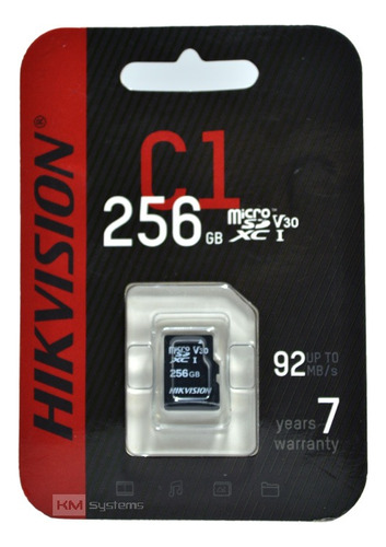 Memoria Hikvision 256gb Microsd C10 Uhs-i 92mb S/adp