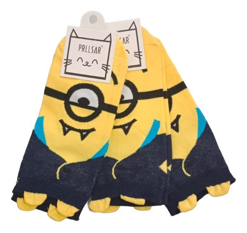 Medias Cortas Minions Plrrsar Adultos X3 Pack