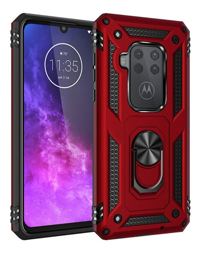 Funda Uso Rudo Moto One Zoom + Cristal Templado Curvo