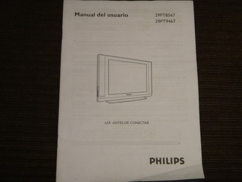 Manual Televisor Phillips 29 Pt 9467 / 8567 (quilmes)