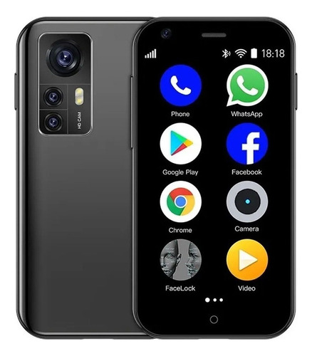 1. Teléfono Inteligente Android Barato D18 2.5 Pulgadas Ram1gb Y Rom8gb Negro