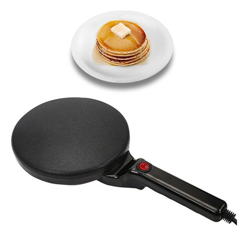 Panquequera Crepera Electrica 20cm Antiadherente Crepes 800w Color Negro