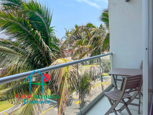 Cad Aura A 008. Funcional Y Acogedor, Con Balcón Y Acceso A Club De Playa En La Mejor Zona De Acapulco