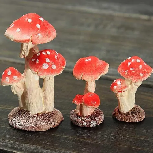 Lindas Casas Con Forma De Hongo Para El Hogar, 3 Cabezas