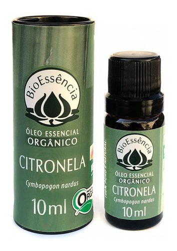 Óleo Essencial Citronela Orgânica 10ml Bioessência