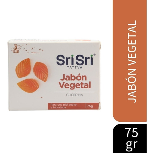 Jabón Vegetal Glicerina Ayurvedico Sri Sri 75 Gr