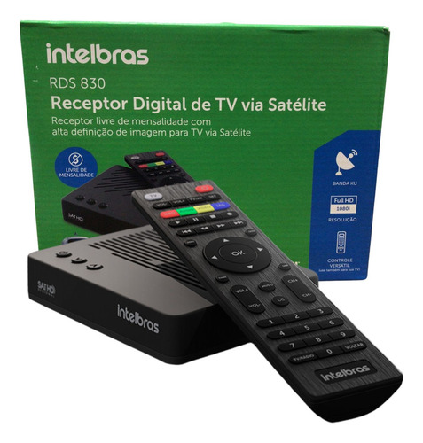 Receptor Parabólica Tv Digital Via Satélite Intelbras Rds