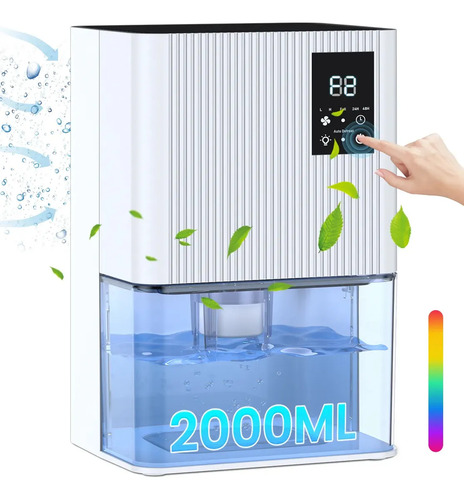 Deshumidificadores Domesticos Eléctrico 2l Yqalley Con Auto Descongelación,deshumidificación De 800 Ml/día,para Oficinas, Dormitorios, Baños, Armarios Y Otros Lugares