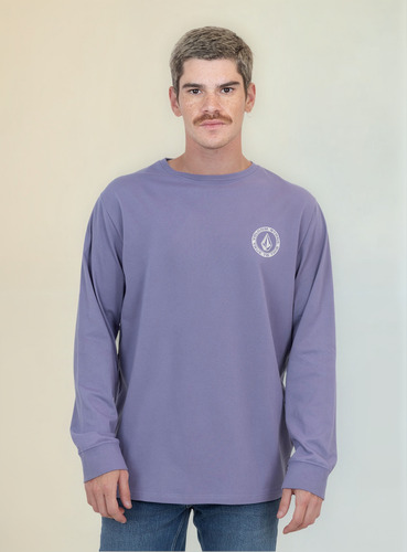 Polera Ml Rotation Burdeo Hombre Volcom