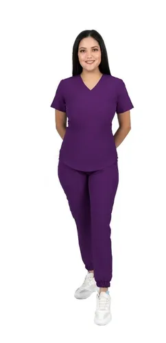 Pijama Quirurgica Jogger Antifluidos Mujer Morado