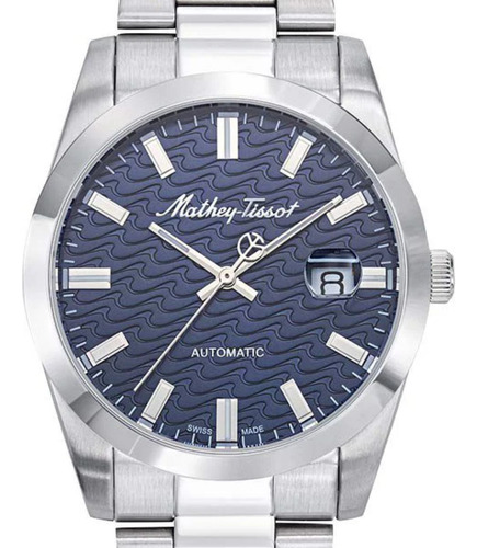 Reloj Mathey-tissot Hombre Mathy I Automatic H1450atb Plateado Plateado Azul