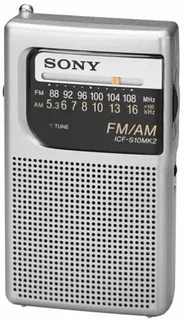 Radio De Bolsillo Sony Icf-s10mk2 Am/fm 1.5v -plateado
