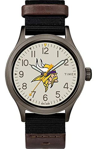 Reloj Timex Men's Twzfvikmb Nfl Clutch Minnesota Vikings