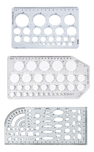 Plantilla De Dibujo De Regla Geométrica Multifuncional,
