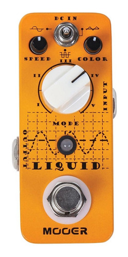 Micro Pedal Mooer Liquid Phaser Analogo P/ Guitarra Elect.