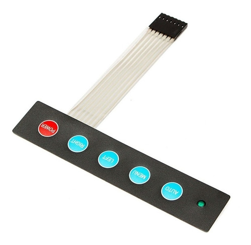 Teclado Matricial 1x5 5x1 De Membrana Con Led Para Arduino