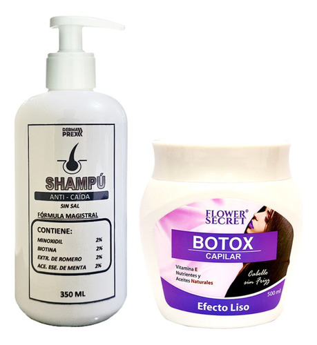 Shampoo Derma Prex Sin Sal + Crema Capilar Efecto Liso