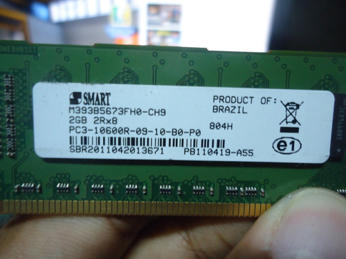 4 Memórias Smart 2gb Pc3-10600r M393b5673fh0-ch9 Ref:189fdfs (Usado)