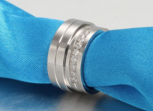 Anillo Elegante De Acero - Compromisos , Matrimonio