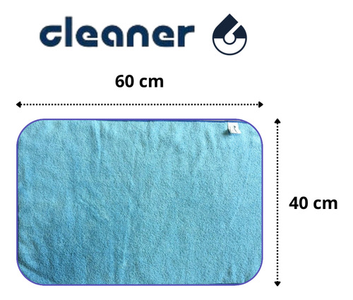 Kit Com 10 Flanelas Microfibra Cleaner Premium 60x40 400 Gsm