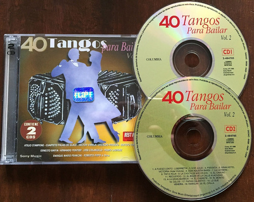 40 Tangos Para Bailar 2 Cd's Vers. Originales Sony Argentina