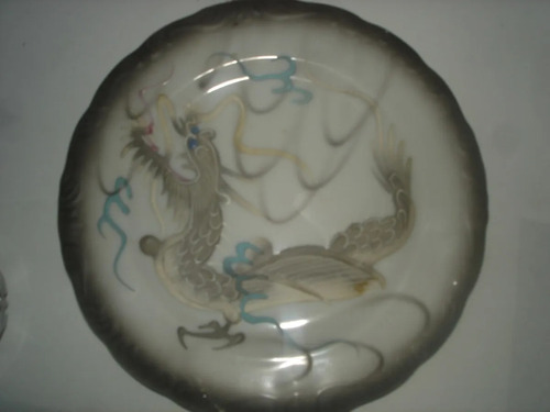 Plato De Porcelana Japonesa Norleans Figoras En Relieve Hech