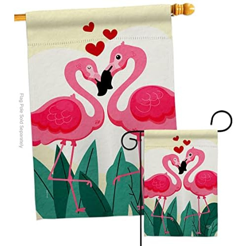 Bandera De Casa De Pájaros Flamingo De Verdadero Amor ...