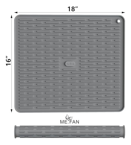Tapete De Secado De Platos De Silicona Me.fan Para Encimera