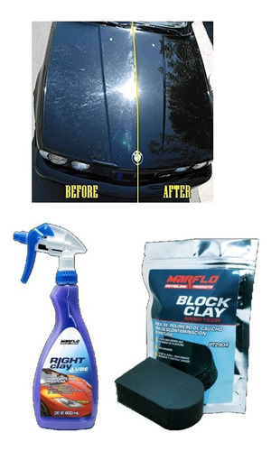 Descontaminante De Pintura Automotriz Block Clay+clay Lube