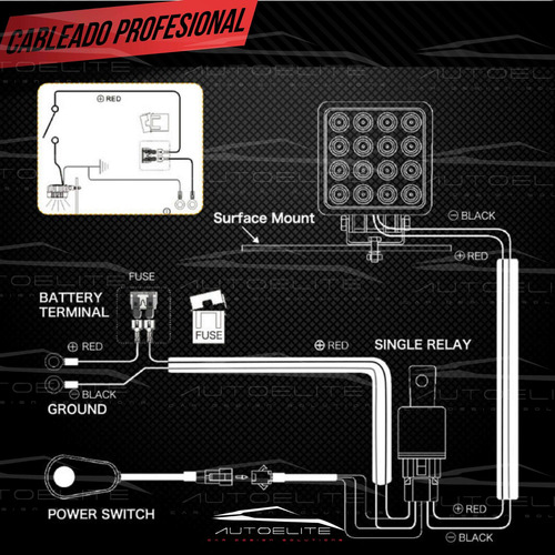 Arnes Instalacion Cable Relay Interruptor Faros Barras Led