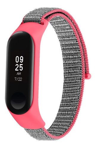 Correa Malla Para Xiaomi Miband 3 4 De Nylon Con Velcro 12mm