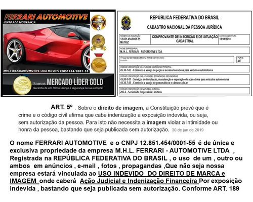 Kit Cinto De Segurança Gol Quadrado G1 G2 G3 G4 G5 Apolo Lx