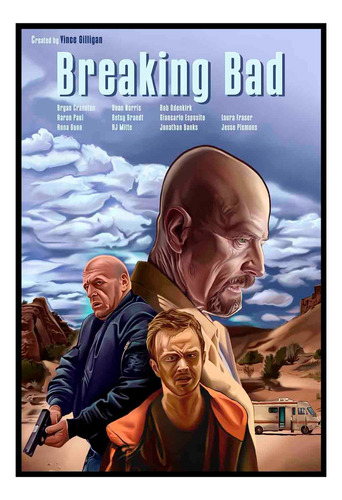 Cuadro Poster Premium 33x48cm Breaking Bad Personajes