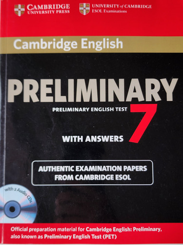 Pet 7 With Answers And Audio Cd. Authentic Examination Paper