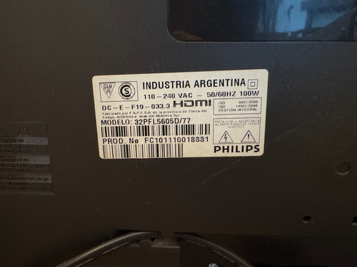 Tv Philips Lcd 32 Digital Crystal Clear (Usado)