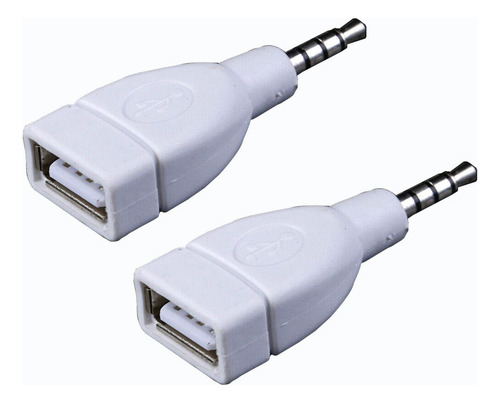 2 Conector De Audio Aux Macho De 3,5 Mm Automático A Usb