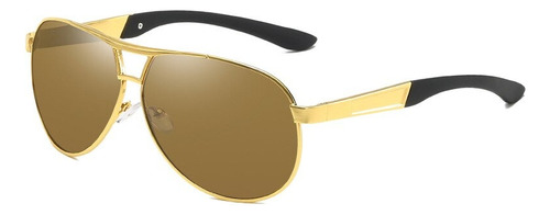 Óculos De Sol Vinkin Lentes Polarizadas Proteção Uv400 Cor Dourado Cor da armação Dourado Cor da haste Dourado Cor da lente Marrom