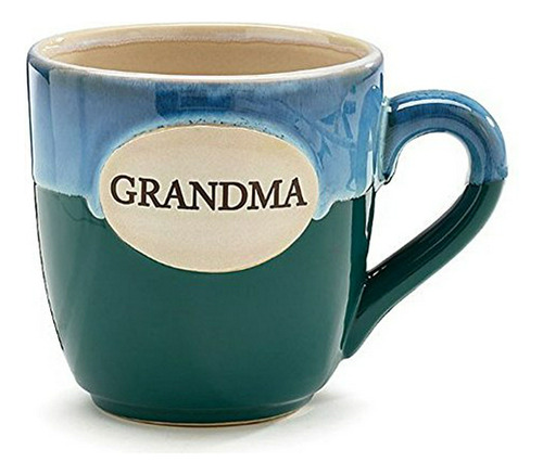 Taza De Porcelana De Abuela Teal 16oz En Caja De Regalo