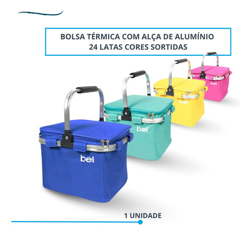 Bolsa Sacola Térmica 15l Cooler Cerveja Praia 24 Latas Bel