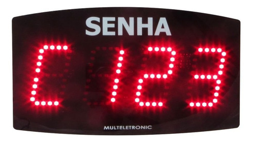 Painel Eletrônico Visor Senha Lanchonete Food Truck