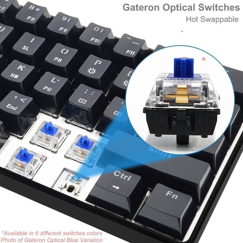 Imagen 4 de 7 de Gk61 60% Mecánico Switches Opticos Rgb Mejor Que Rk61 Ducky
