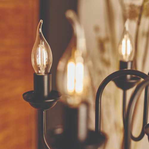 Foco Vela Philips 40w Luz Cálida E12 300 Lúmenes