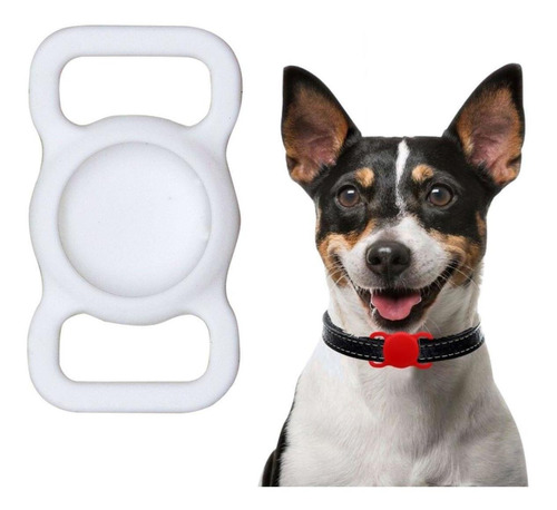 Imagen 2 de 3 de Funda Protectora Silicona Para Airtag Pet Blanco