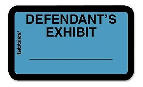 Tabbie Legal Exhibit Labels, Demendant  Pk Azul
