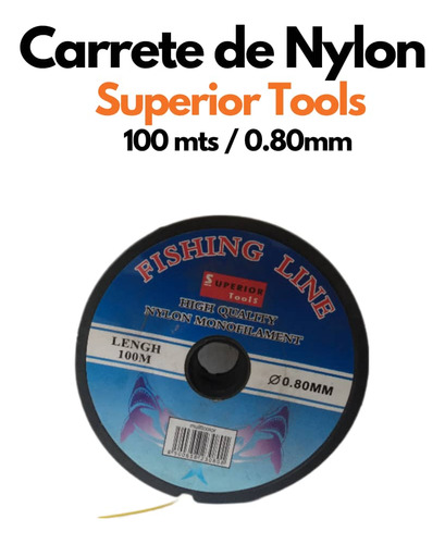 Carrete De Nylon Para Pesca, Construcción - 100 Mts X 0,80mm