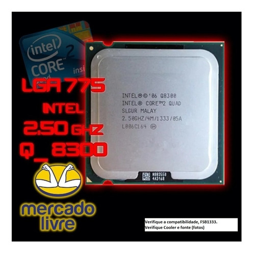 Q8300 Processadore Core 2 Quad Intel 1333 775 Gammer