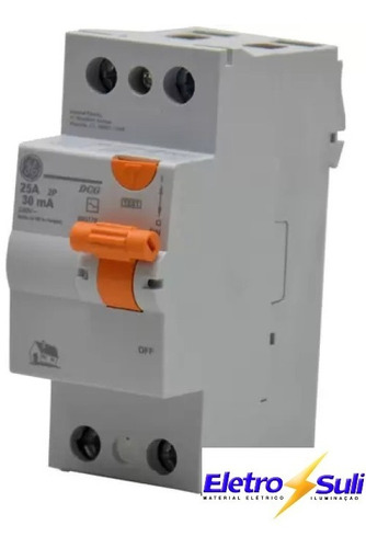 Disjuntor Interruptor Diferencial Residual Fuga Dr 2x25a Ge